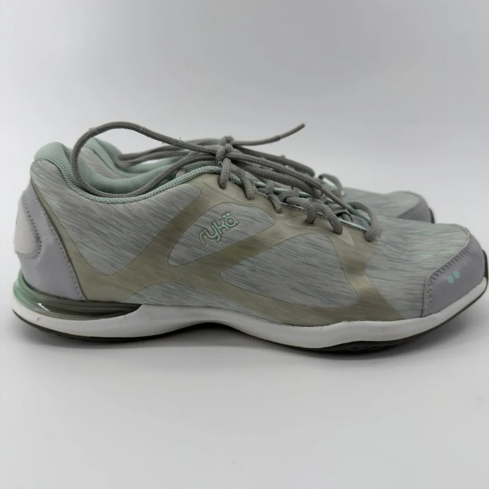 Ryka Influence Womens Training Shoes Grey‎ Mint Green Sneakers Size 10M